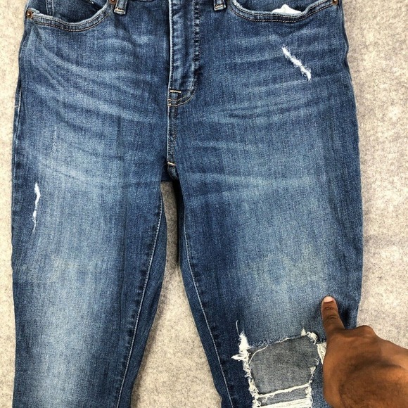Lucky Brand Skinny Jeans Womens 6/28 Ava Mid Rise Ankle Distressed Stretchy Blue - Picture 4 of 12